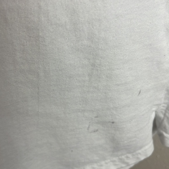 SDS Saturday Down South L/S Graphic T-Shirt Mens Medium White Orange Logo Stains - Picture 7 of 12